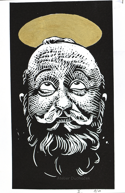 autoportrét jako vánoční přání, formát A5